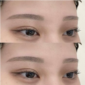 美人を引き立てる平行眉デザインの眉毛デザイン写真